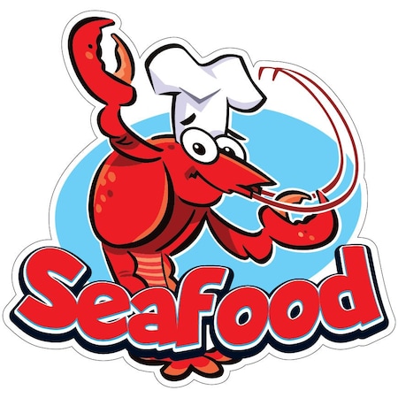 Signmission Seafood Decal Concession Stand Food Truck Sticker, 12" x 4.5", D-DC-12 Seafood19 D-DC-12 Seafood19